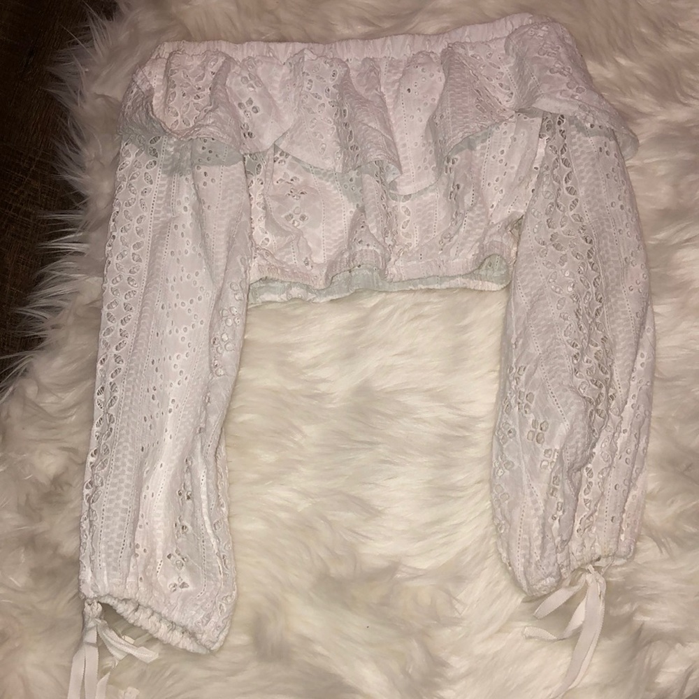 Off the shoulder crop top